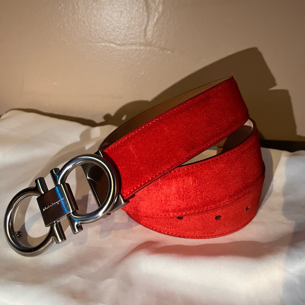 (SOLD) Ferragamo Suede Belt
